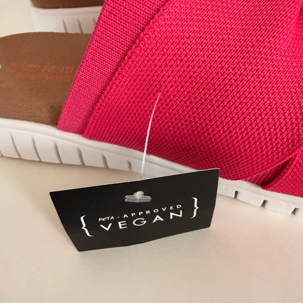 Bernie Mev. New York Knit Slide Sandals Pink NWT Size 40 - Picture 4 of 8